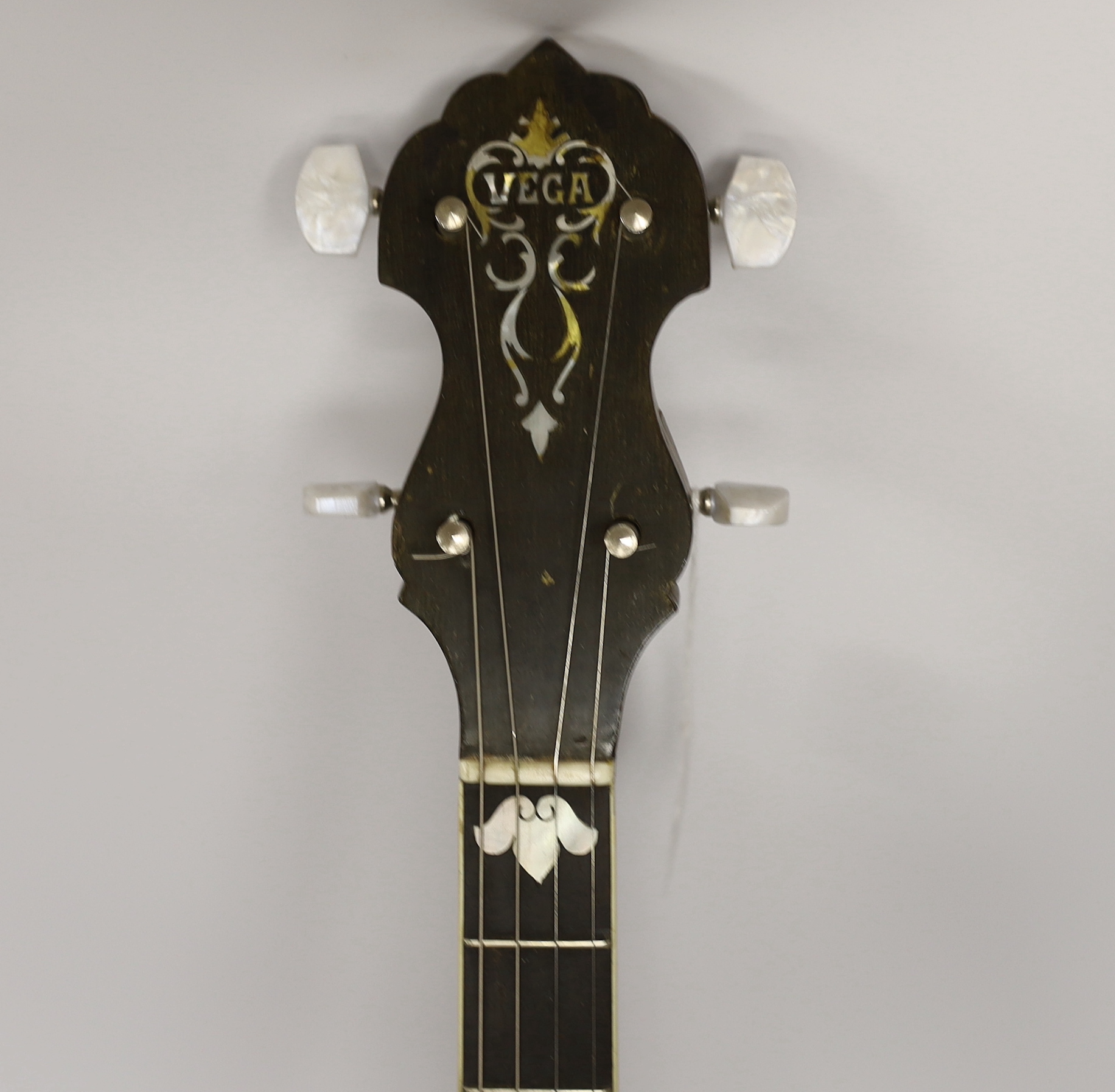 A Vega Tenor banjo, serial no.39214, overall length 84cm